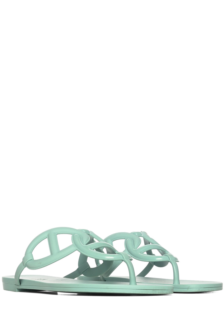 Hermes Size 37 Chaine d'Ancre Egerie Sandals