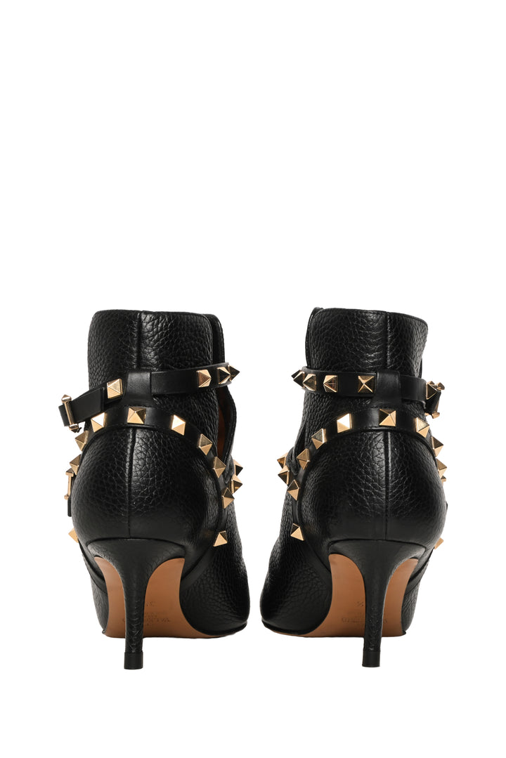 Valentino Size 35.5 Rockstud Pointed-Toe Ankle Boots