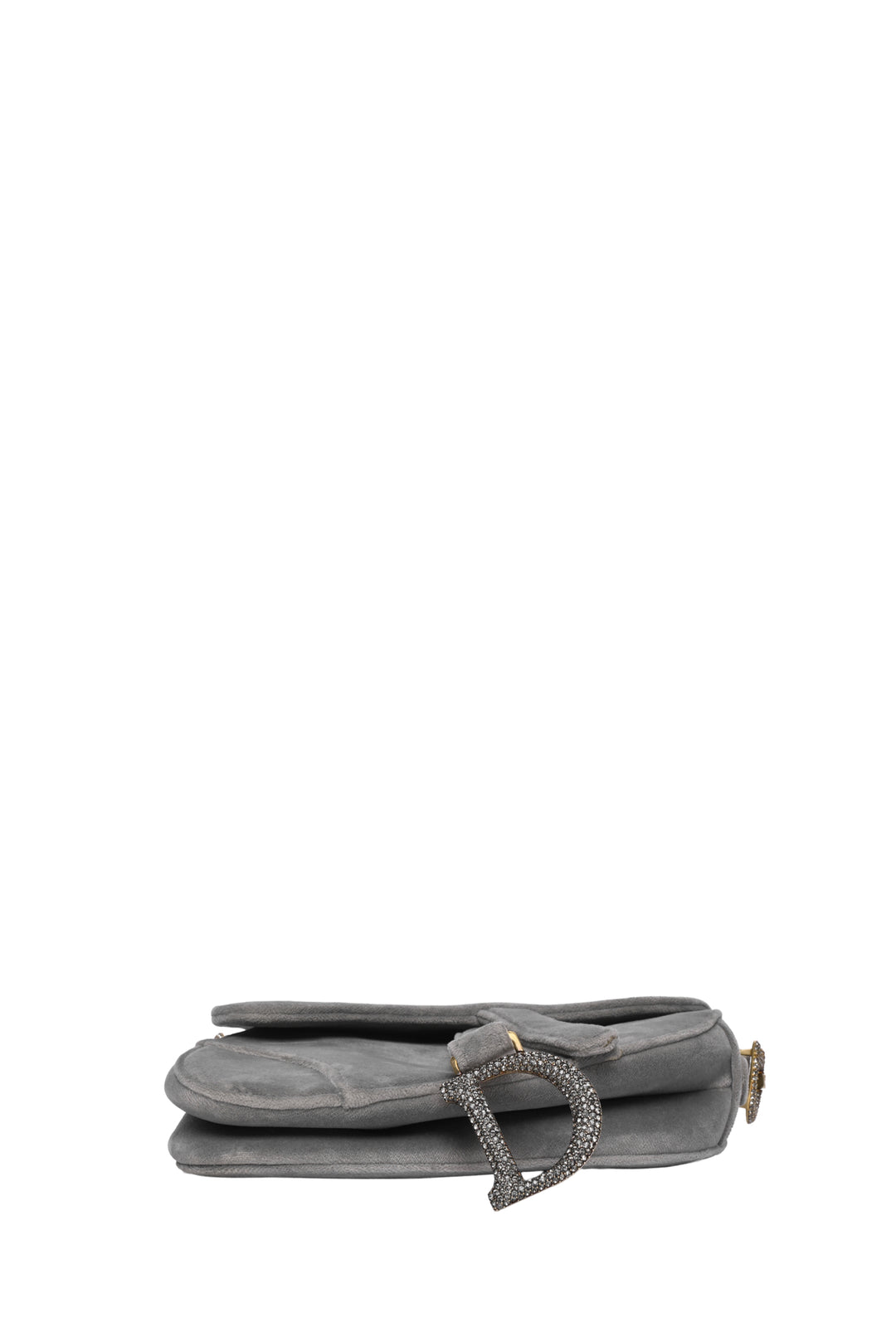 Dior 2019 Velvet Crystal Mini Saddle Bag