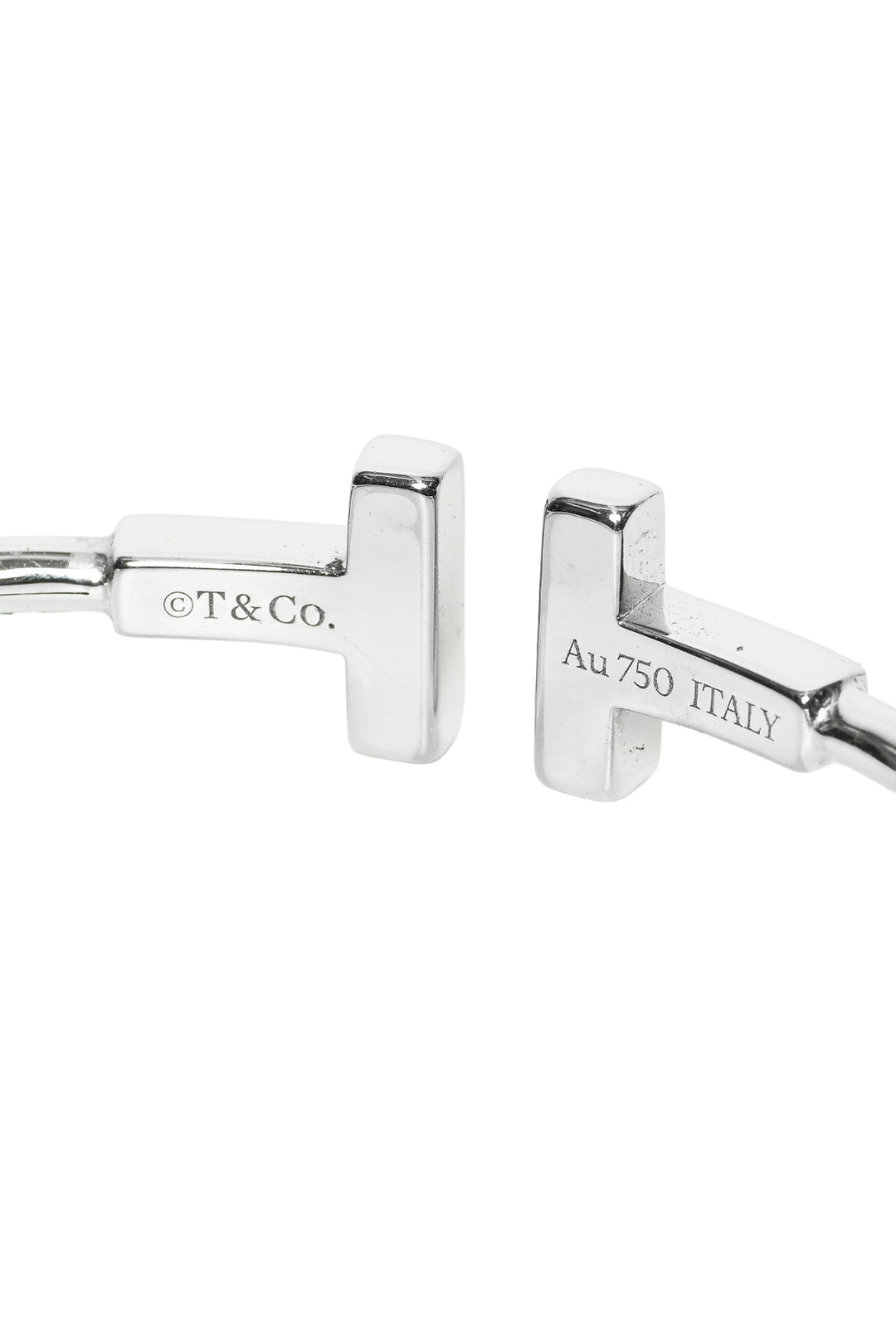 Tiffany & Co 18K White Golkd Turquoise Wire Bracelet