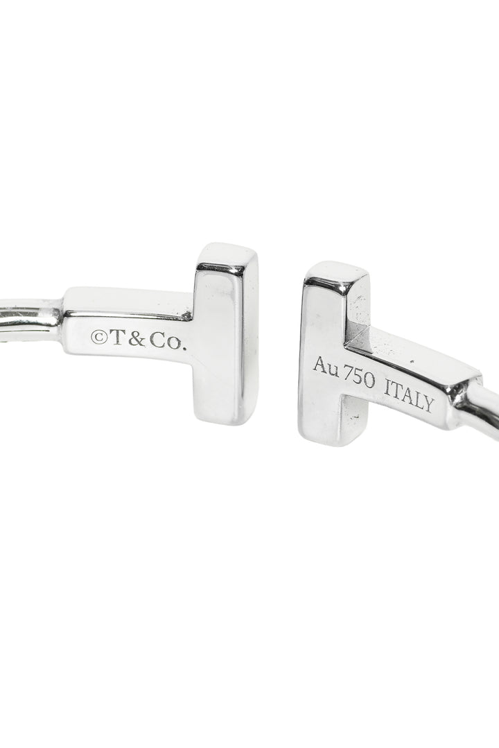 Tiffany & Co 18K White Golkd Turquoise Wire Bracelet