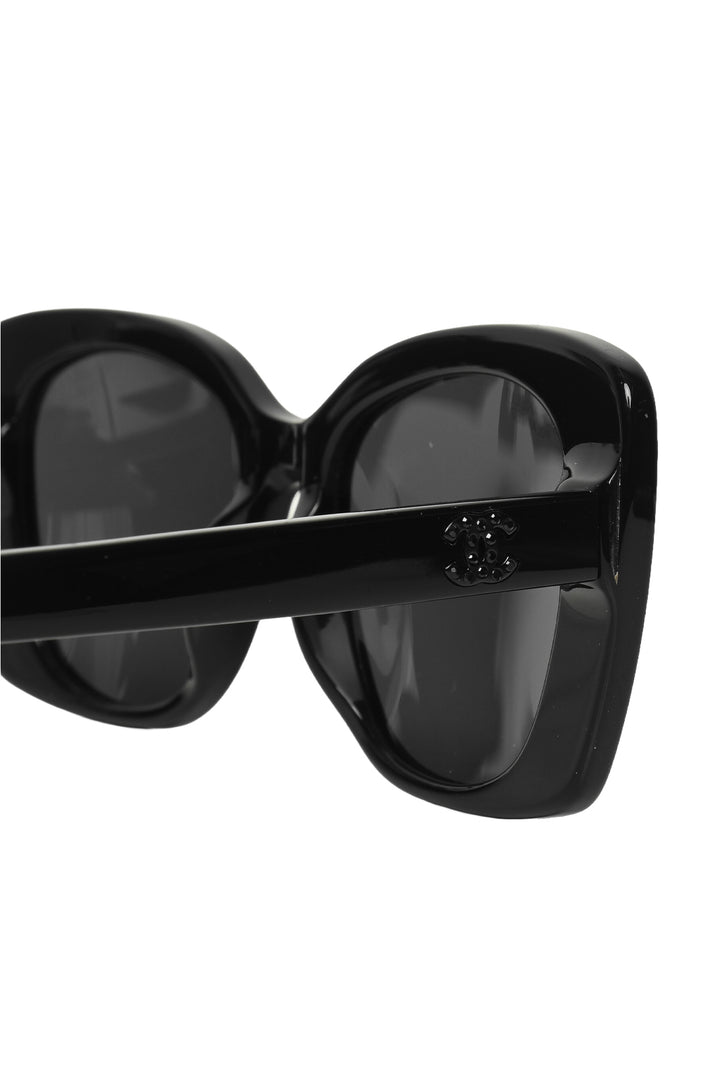 Chanel Embellished Logo Square Sunglasses