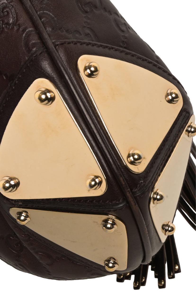 Gucci GG Signature Guccissima Leather Large Babouska Indy Hobo Shoulder Bag