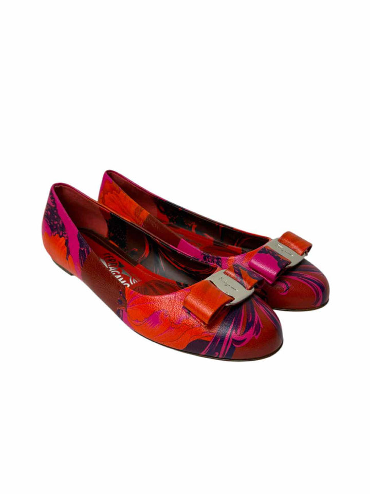 Ferragamo Size 6 Varina Icon Ballerina Leather Flats