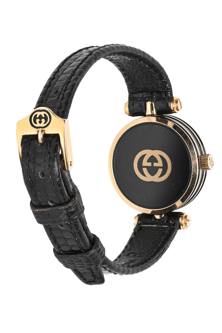 Gucci Vintage Gold Plated Stainless Steel Stack 22 MM Quartz Watch