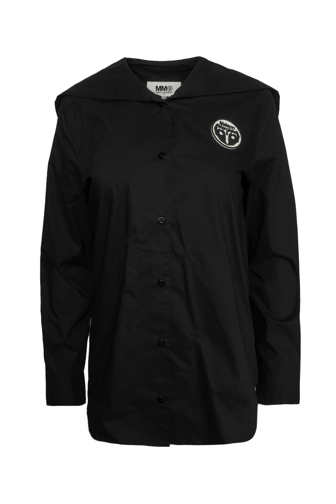 MM6 Size 38 Black Back Flap Shirt