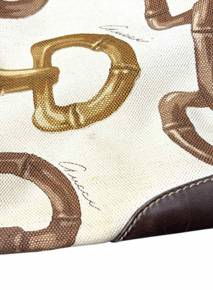Gucci Horsebit Printed Canvas Tote Purse