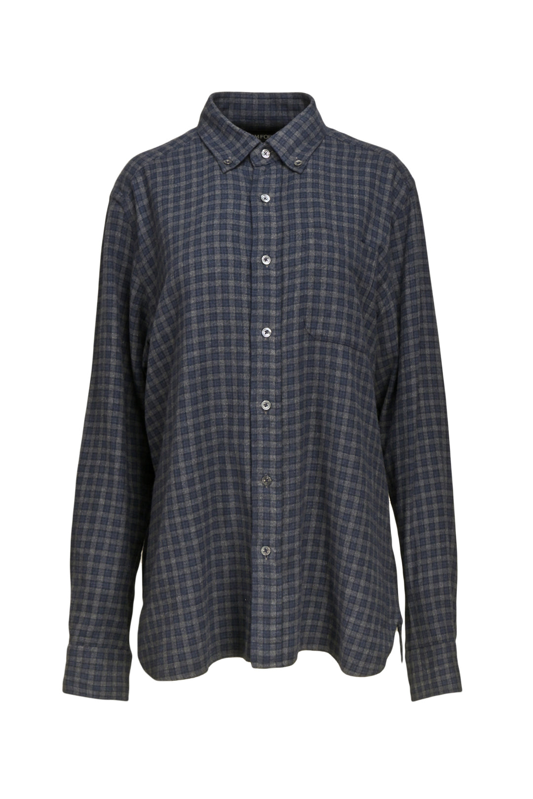 Tom Ford Size 42 Men's Cotton Plaid Shirt Long Sleeve