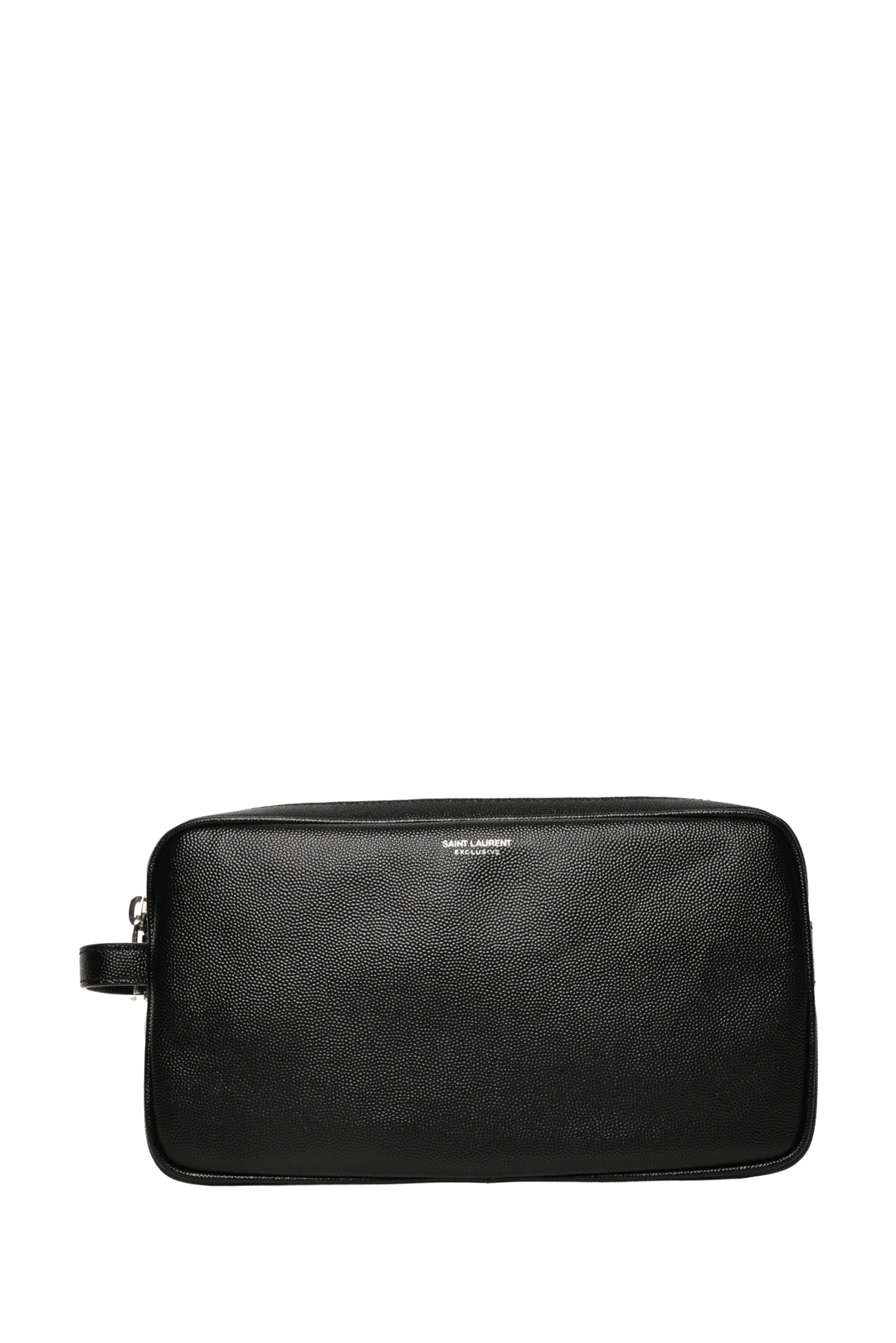 Saint Laurent Double Zip Leather Toiletry Case
