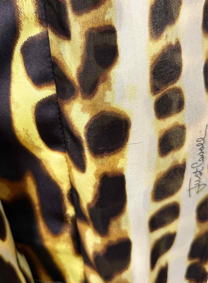 Just Cavalli Size 42 Silk Animal Print  Dress