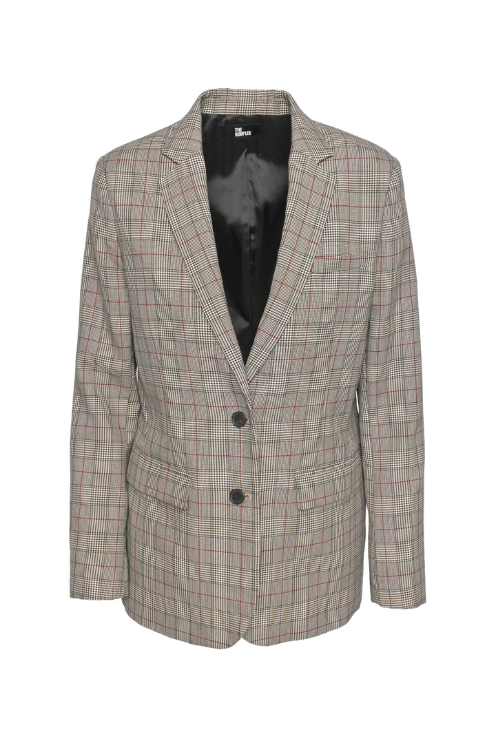 The Kooples Size 8 Single Breasted Plaid Blazer