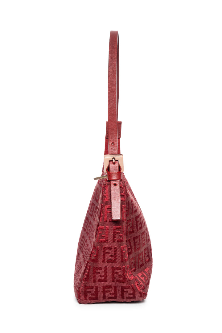 Fendi Zucchino Rosso Pochette Shoulder Bag