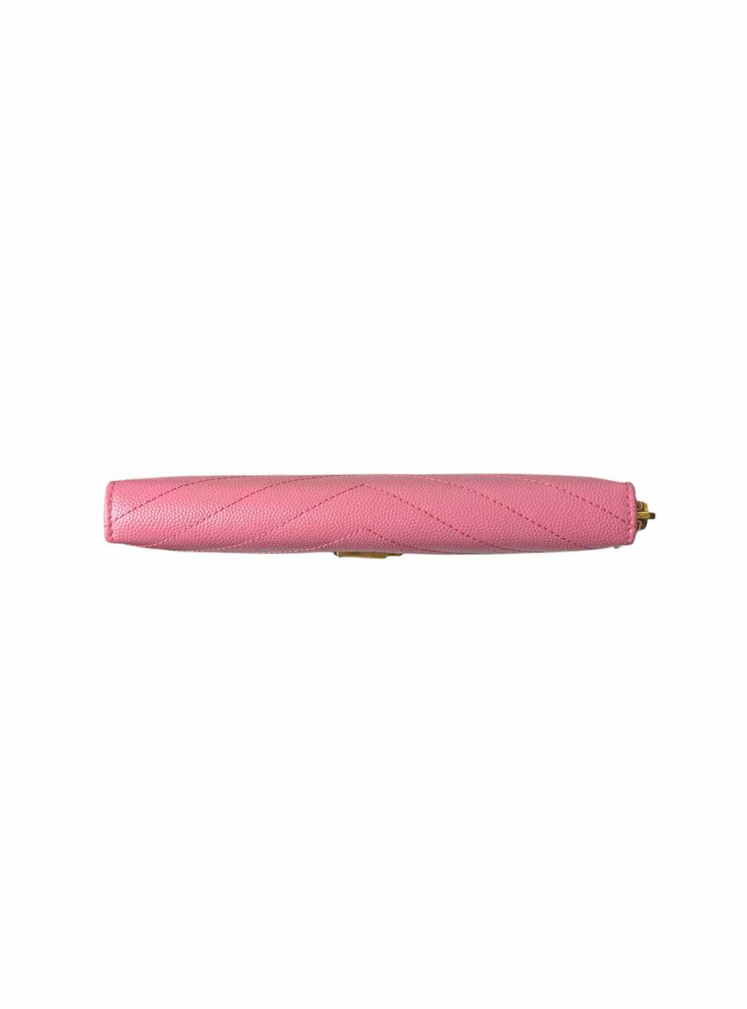 Saint Laurent Cassandre Matelasse Zip-Around Leather Wallet