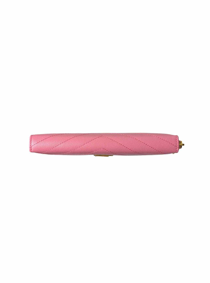 Saint Laurent Cassandre Matelasse Zip-Around Leather Wallet