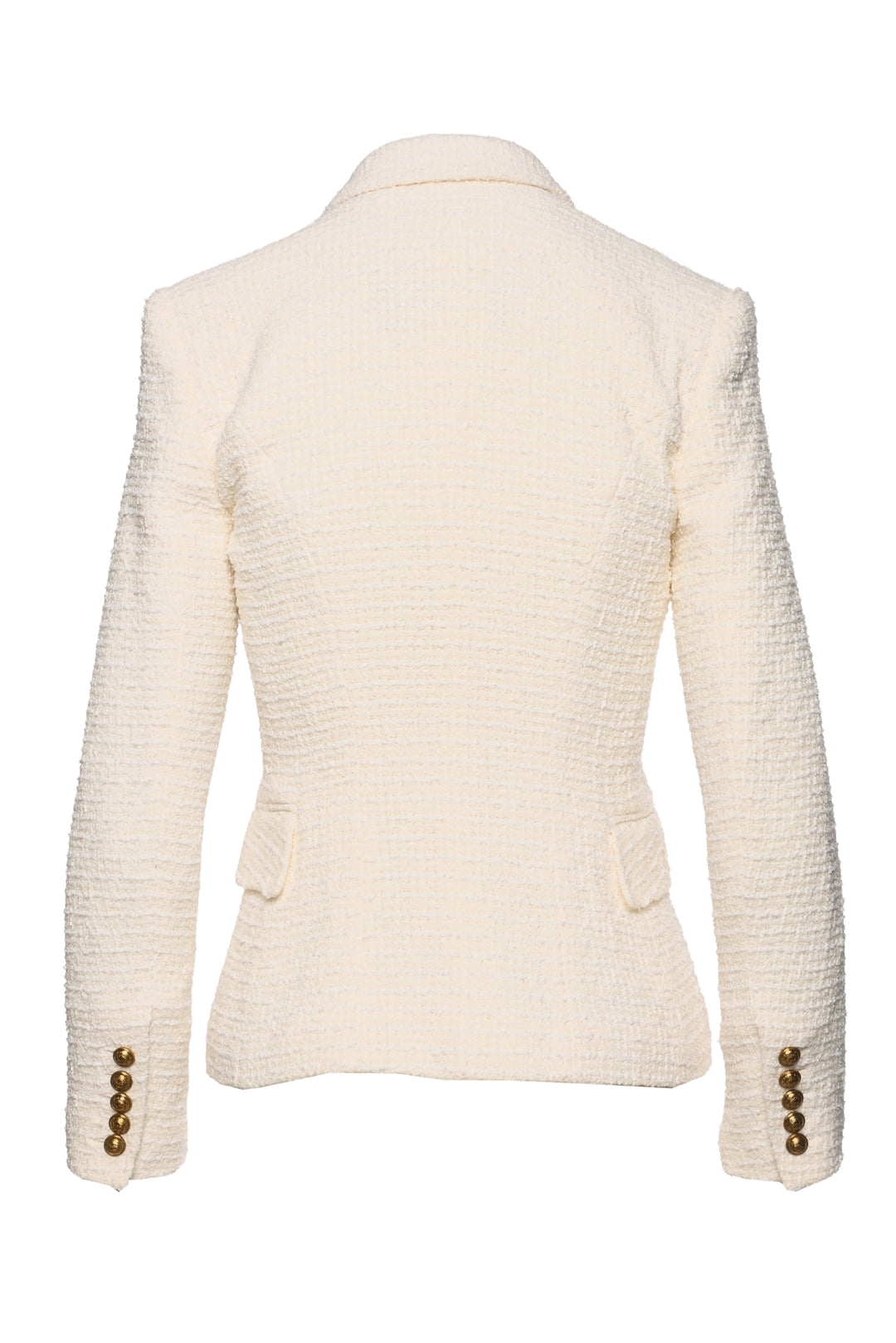 Balmain Size 36 Tweed Double-Breasted Blazer