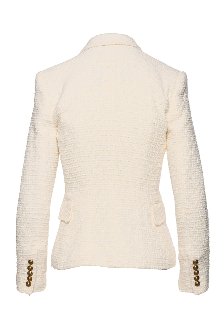 Balmain Size 36 Tweed Double-Breasted Blazer