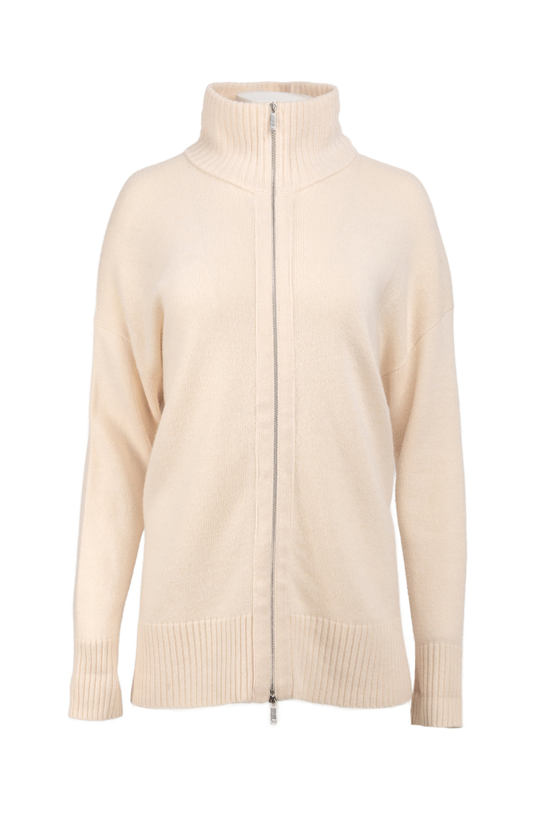 Lafayette 148 Size S Wool & Cashmere Zip Front Cardigan