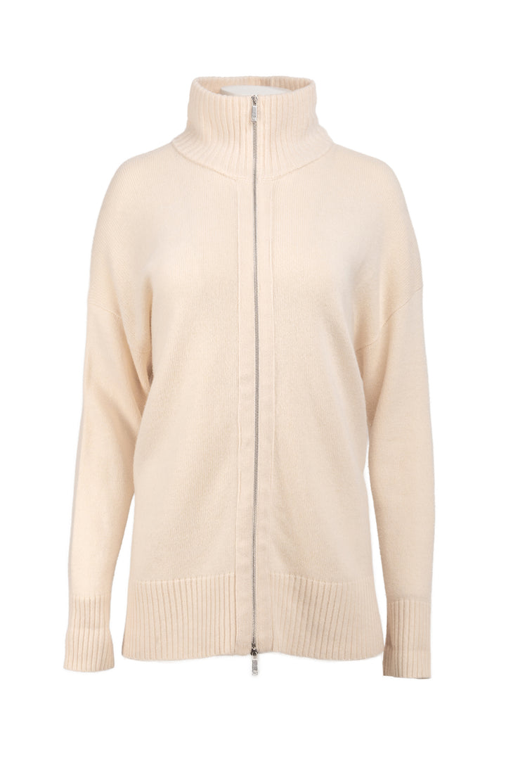 Lafayette 148 Size S Wool & Cashmere Zip Front Cardigan