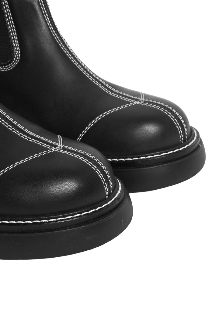 Ganni Size 35 Minimalist Chelsea Ankle Boots