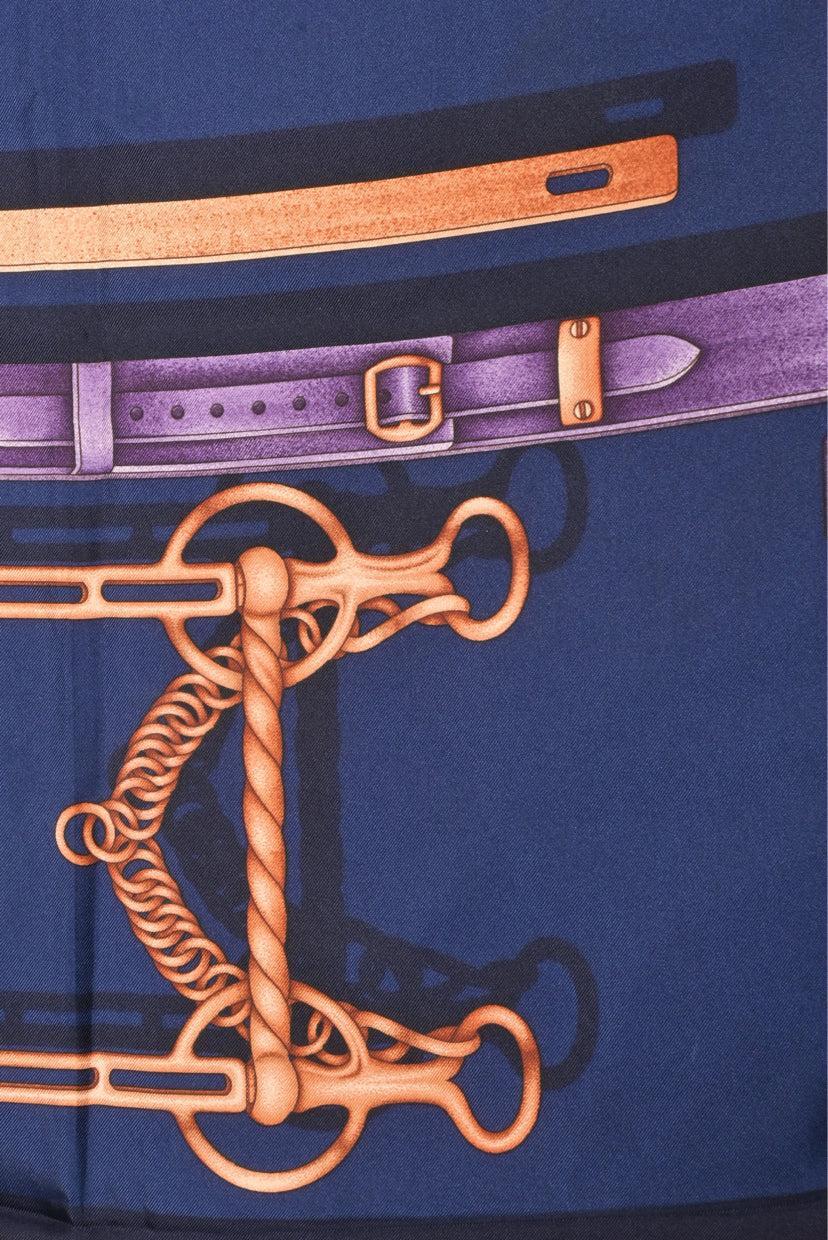 Gucci Belt Strap Printed Silk Square Scarf