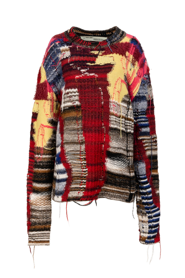 Off White Size M Oversize Business Casual Wool Sweater