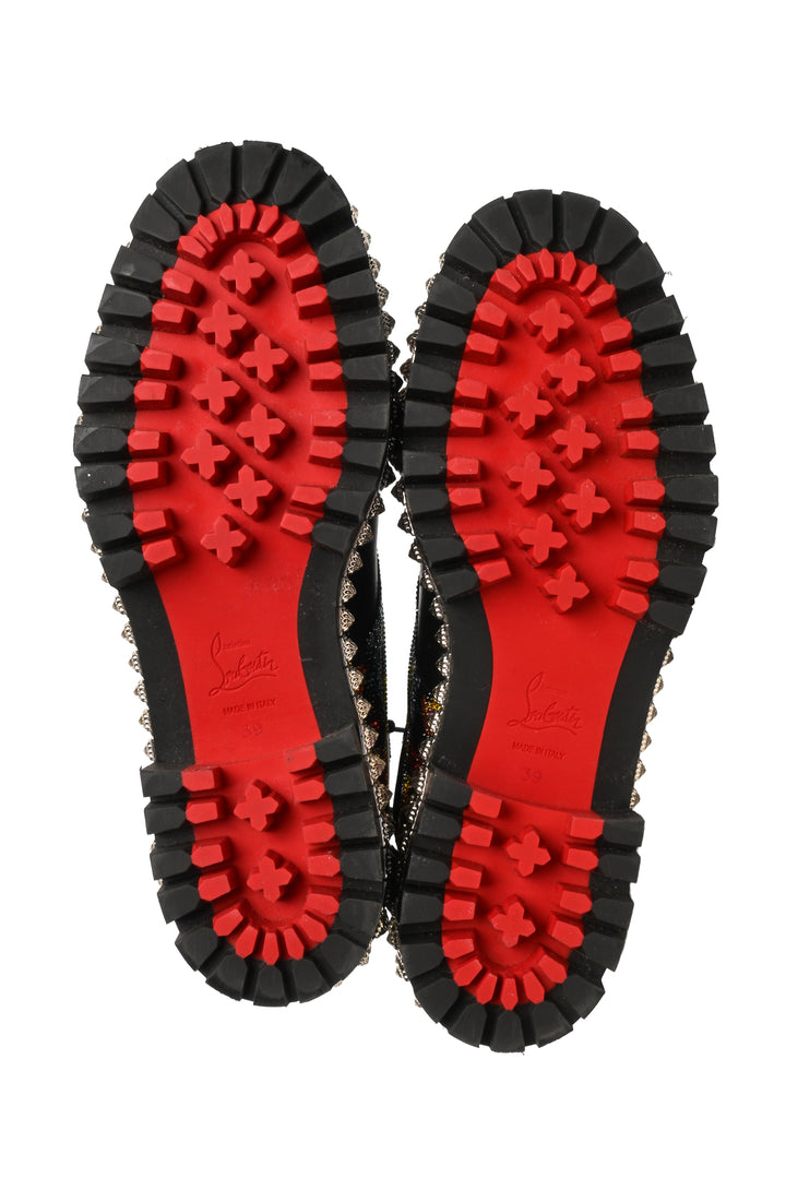 Christian Louboutin Size 39 King Beaded Red Sole Booties