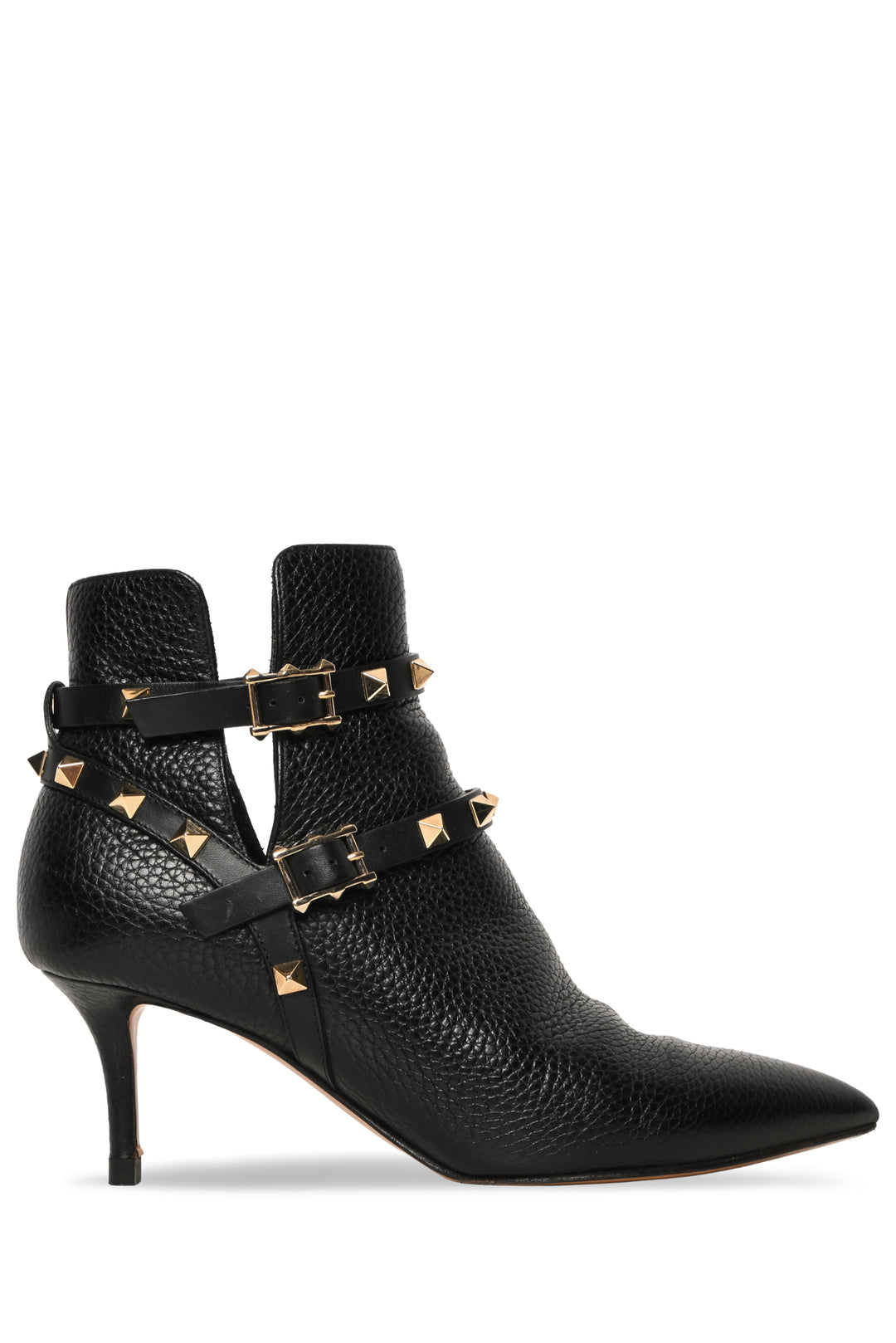 Valentino Size 35.5 Rockstud Pointed-Toe Ankle Boots