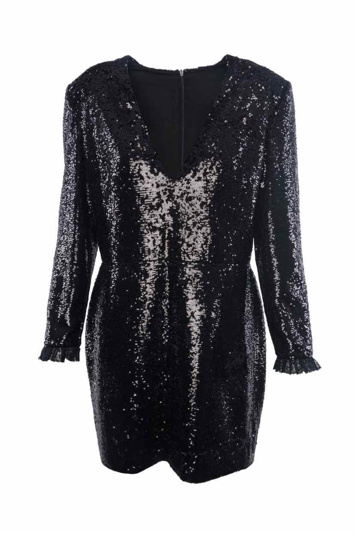 Philosophy Di Lorenzo Serafini Size 48 Sequin Mini Dress With Shoulder Pads