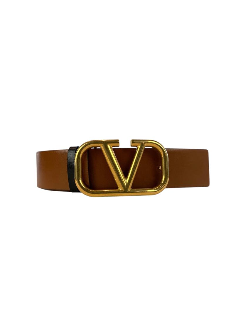 Valentino Size XS VLOGO Signature Leather Reversible Belt