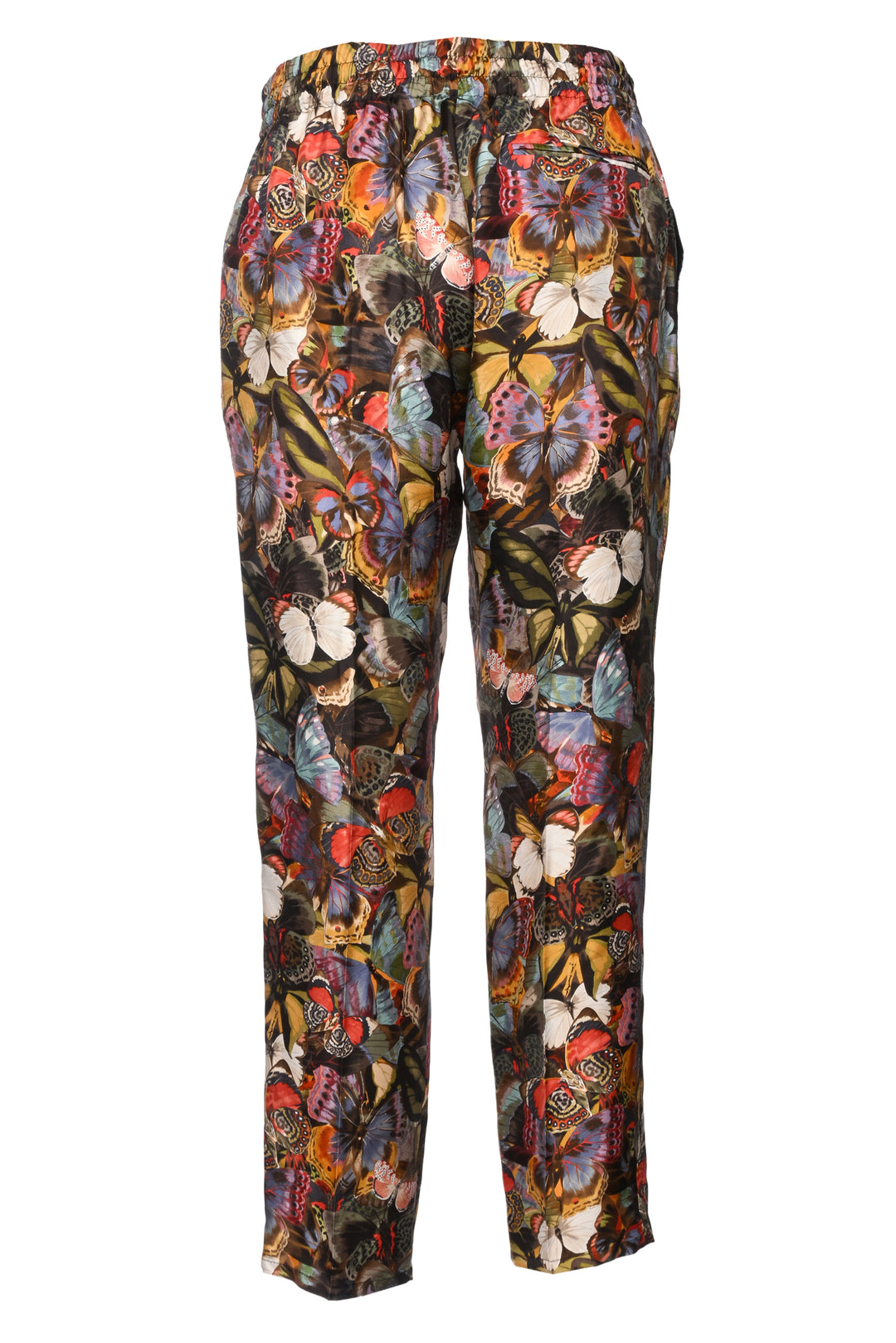 Valentino Size S Butterfly Print Silk Pants