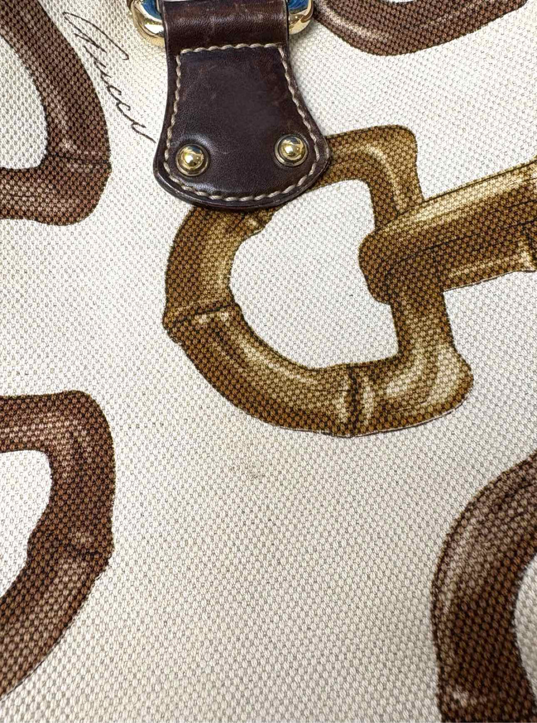 Gucci Horsebit Printed Canvas Tote Purse