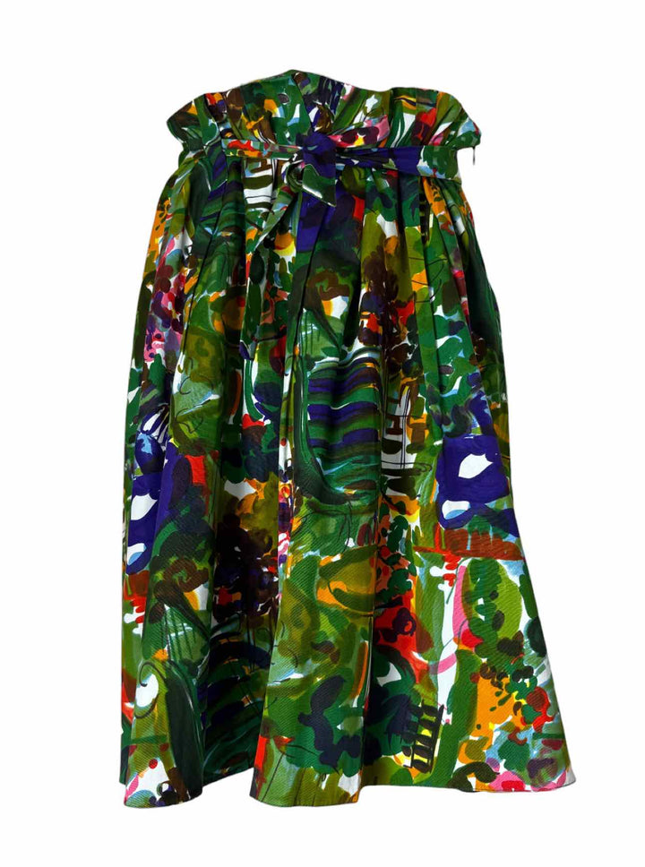 Marni Size 42 Floral Cotton Skirt