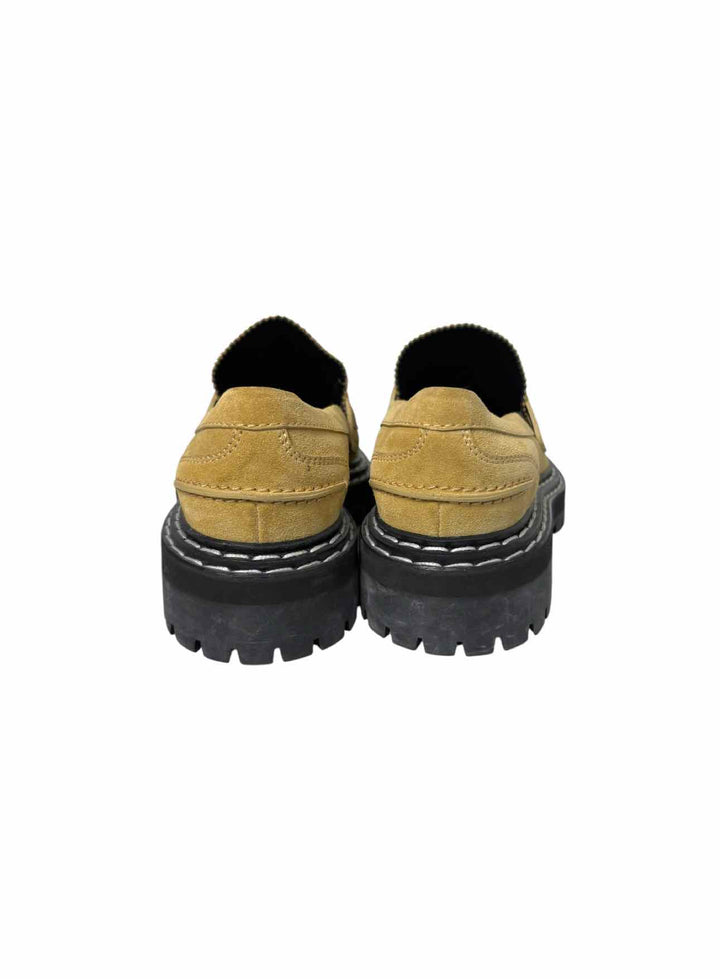 Proenza Schouler Size 38.5 Suede Lug Sole Loafers