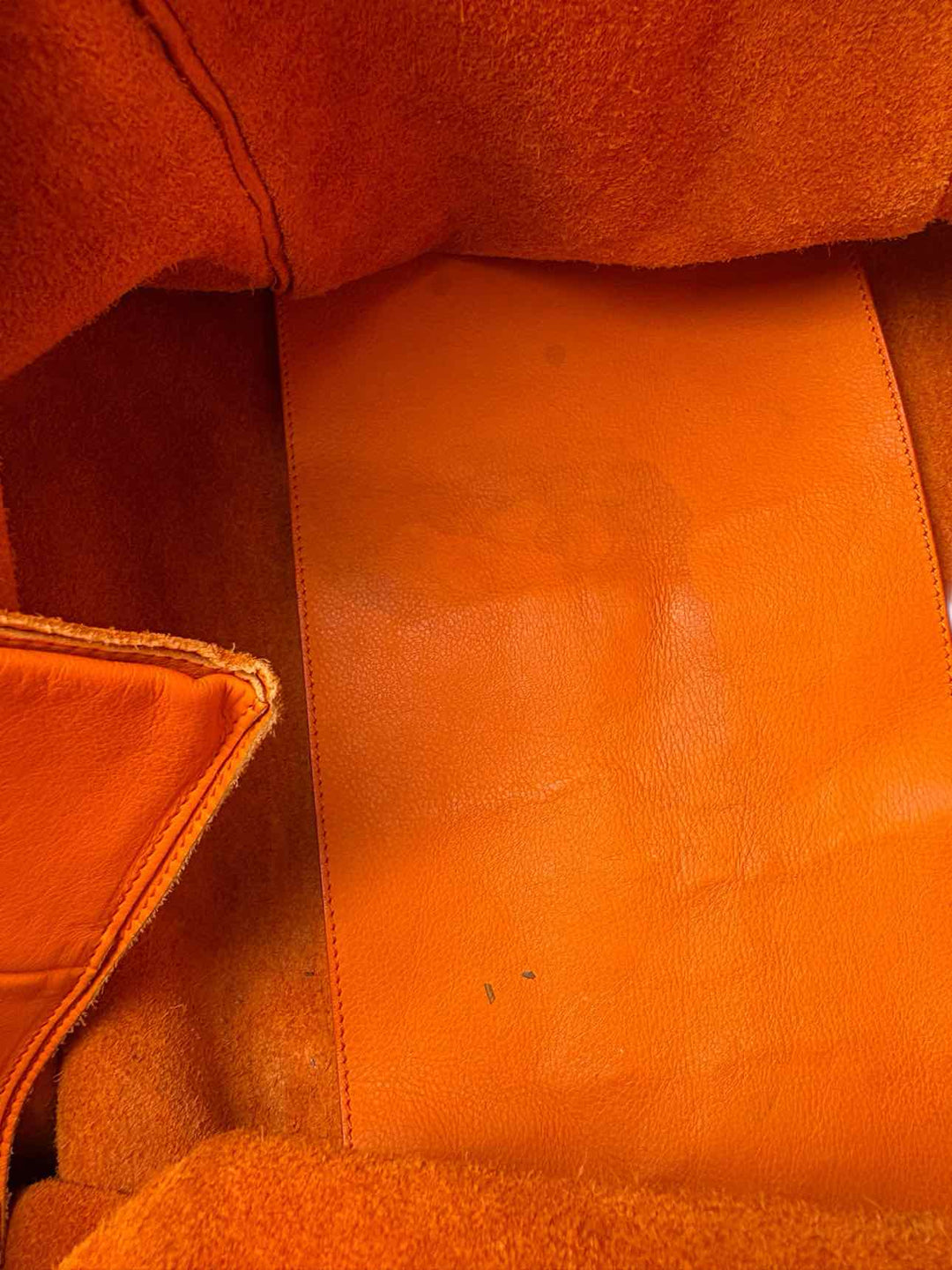 Balenciaga Large Orange Leather Tote Purse