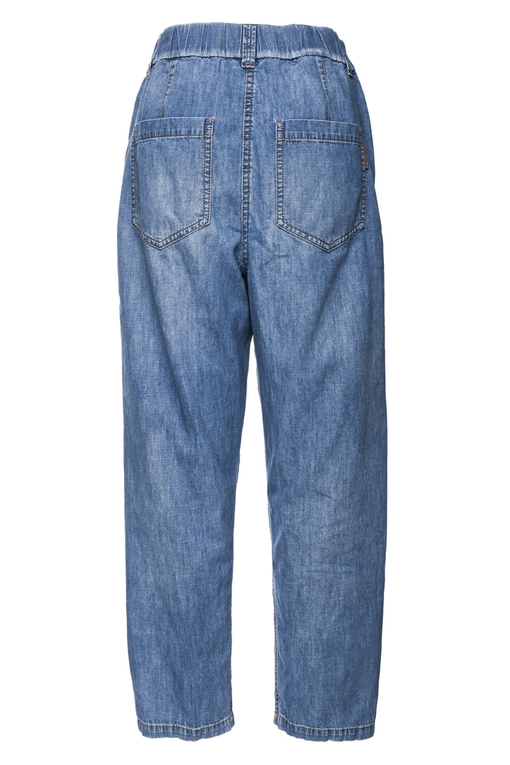 Brunello Cucinelli Size 4 Elastic Waist Tapered Jeans