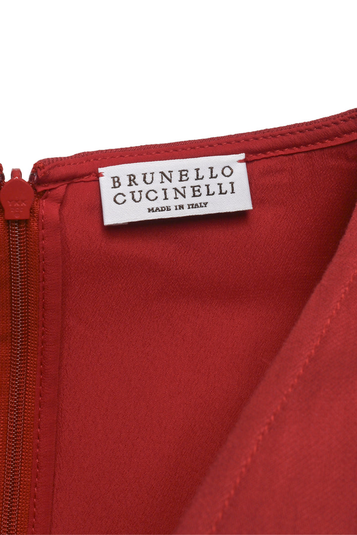 Brunello Cucinelli Size S Gathered Midi Dress