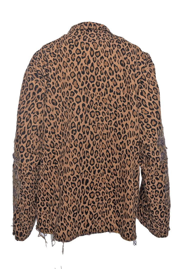 R13 Size M Shredded Leopard Abu Jacket