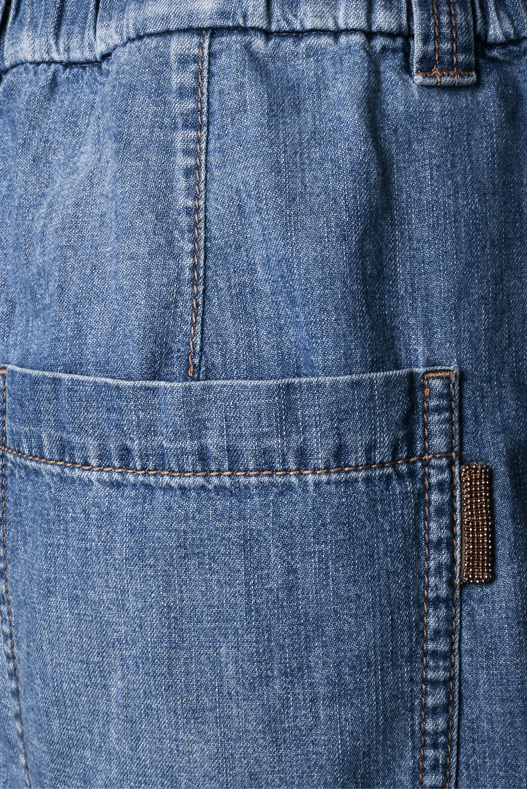 Brunello Cucinelli Size 4 Elastic Waist Tapered Jeans