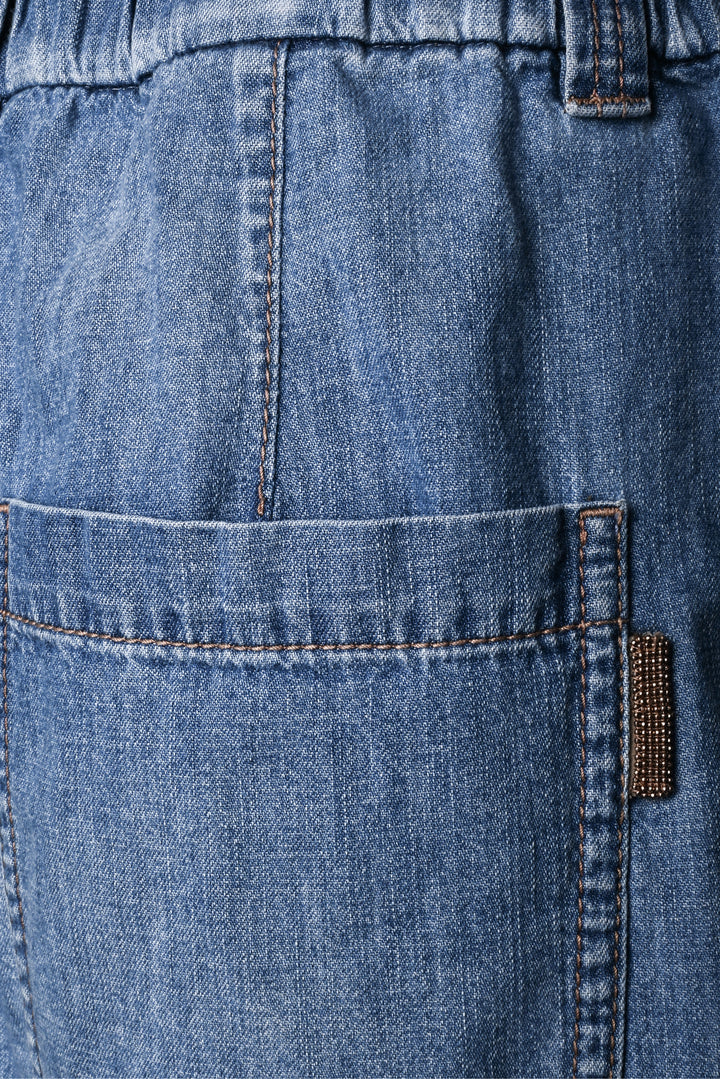Brunello Cucinelli Size 4 Elastic Waist Tapered Jeans