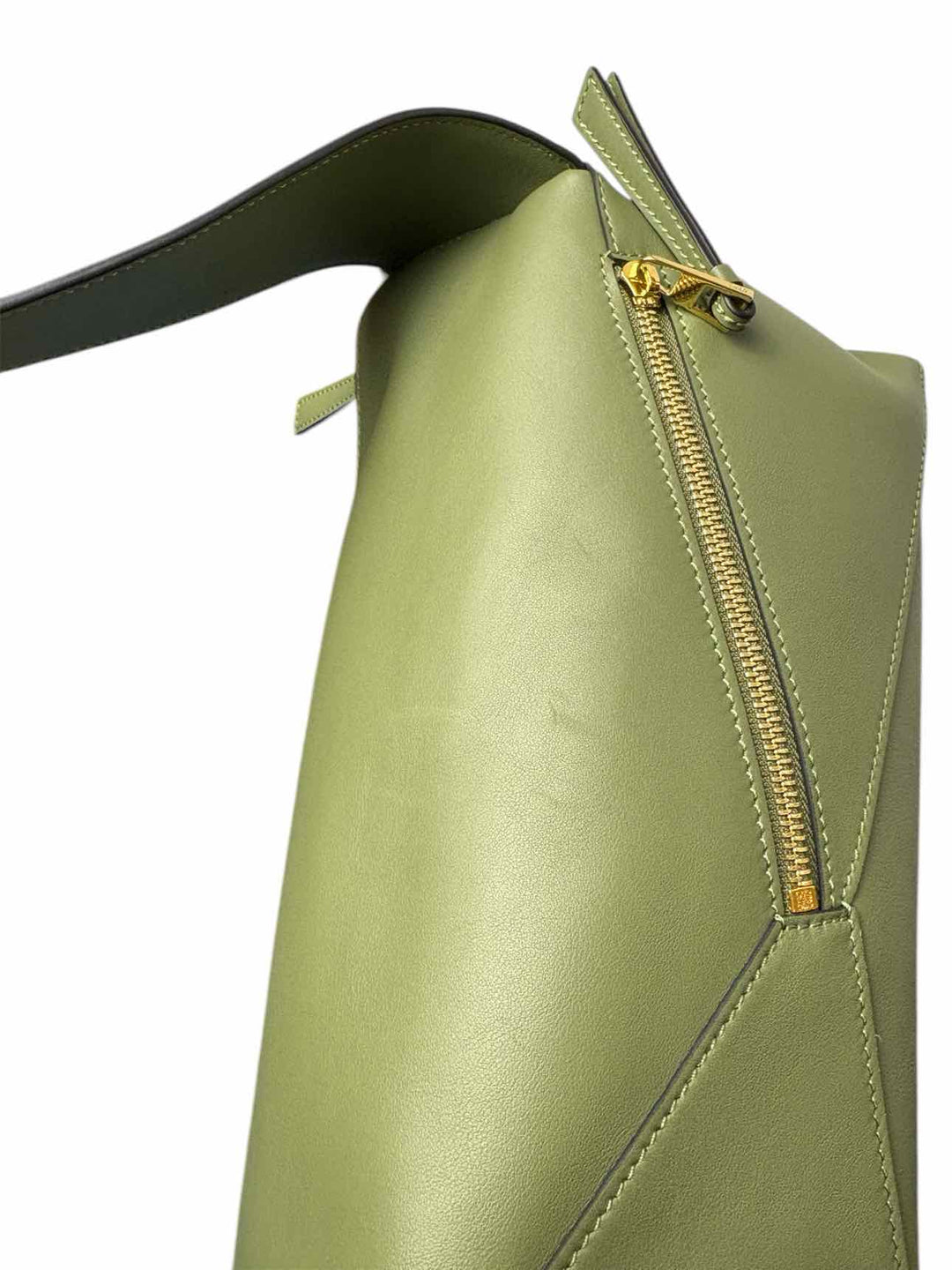 Loewe Avacado Green Leather Puzzle Hobo Purse