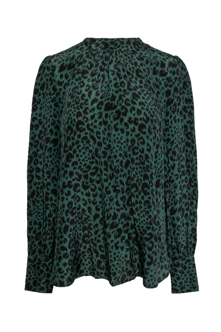 Zimmermann Size 3 Silk Leopard Print Long Sleeve Tops