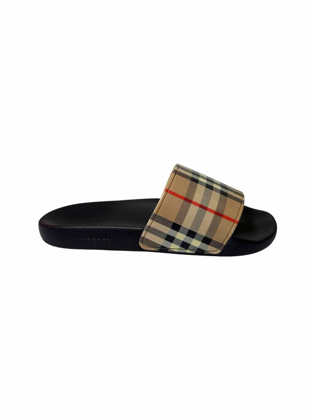 Burberry Size 39 Check Rubber Slide Sandals