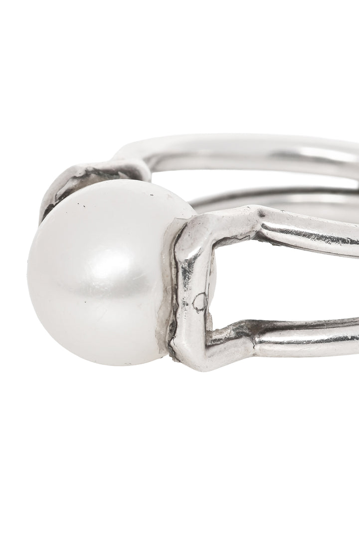 Tiffany & Co Size 8 Silver Freshwater Pearl Ring