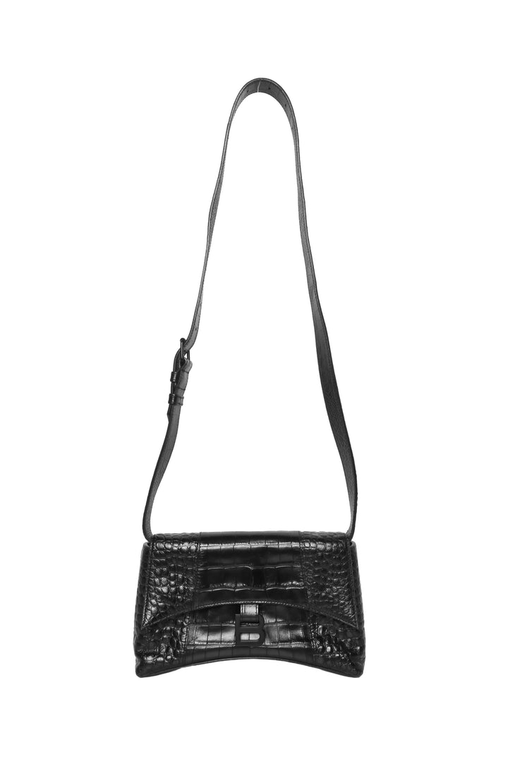 Balenciaga Croc Embossed Downtown XS Shoulder Bag