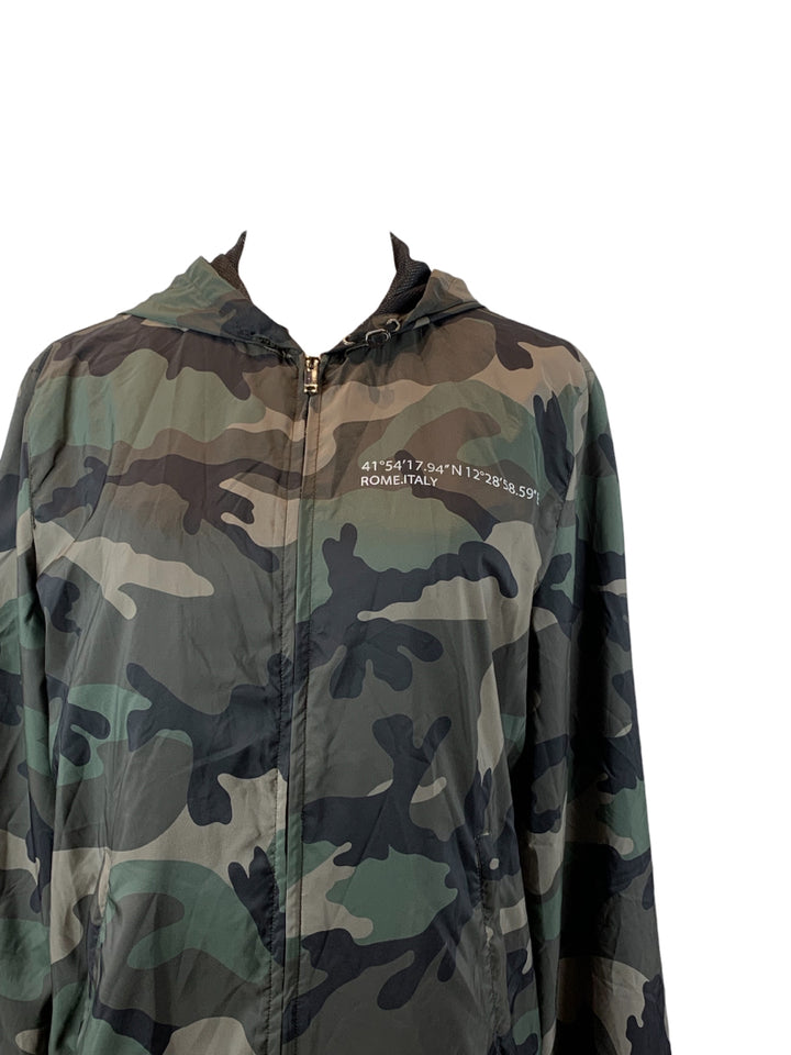 Valentino Size 36 Camo 'Always' Windbreaker Jacket