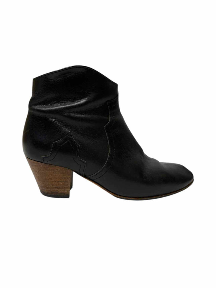 Isabel Marant Size 37 Leather Western Ankle Boots