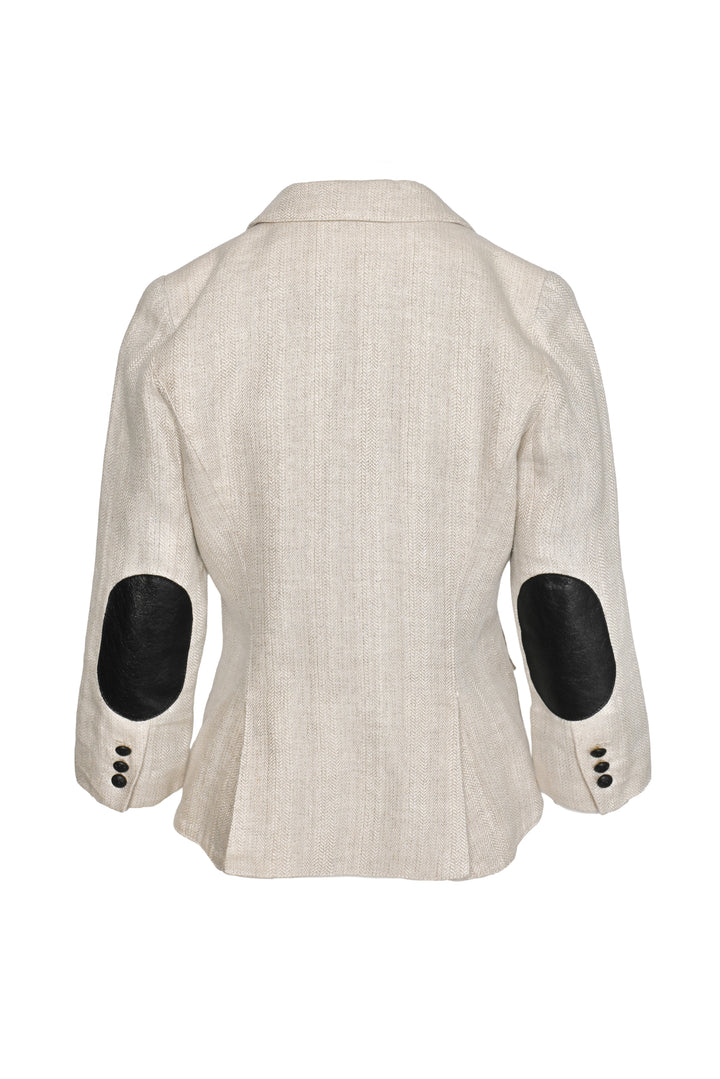 Smythe Size 12 Elbow Patch One Button Tux Blazer