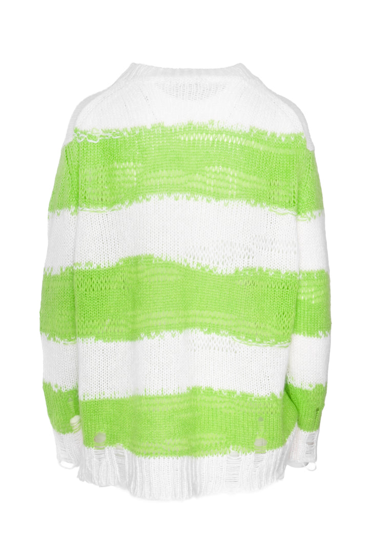 Acne Studios Size XS Distressed Striped Sweater
