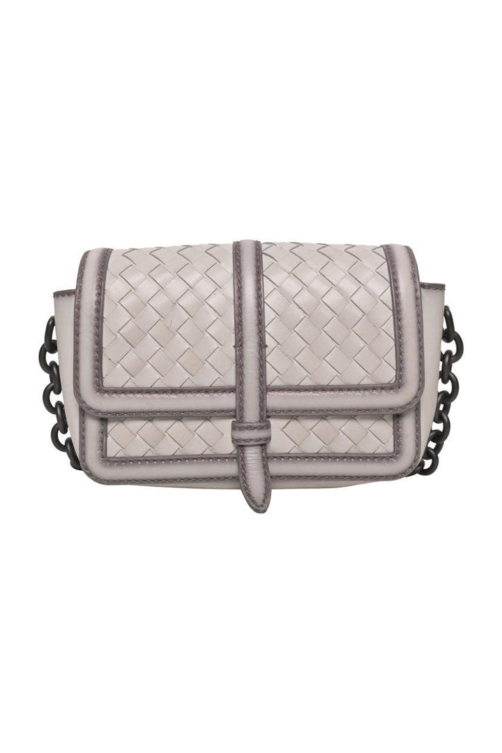 Bottega Veneta Mini Flap Intrecciato Shoulder Bag