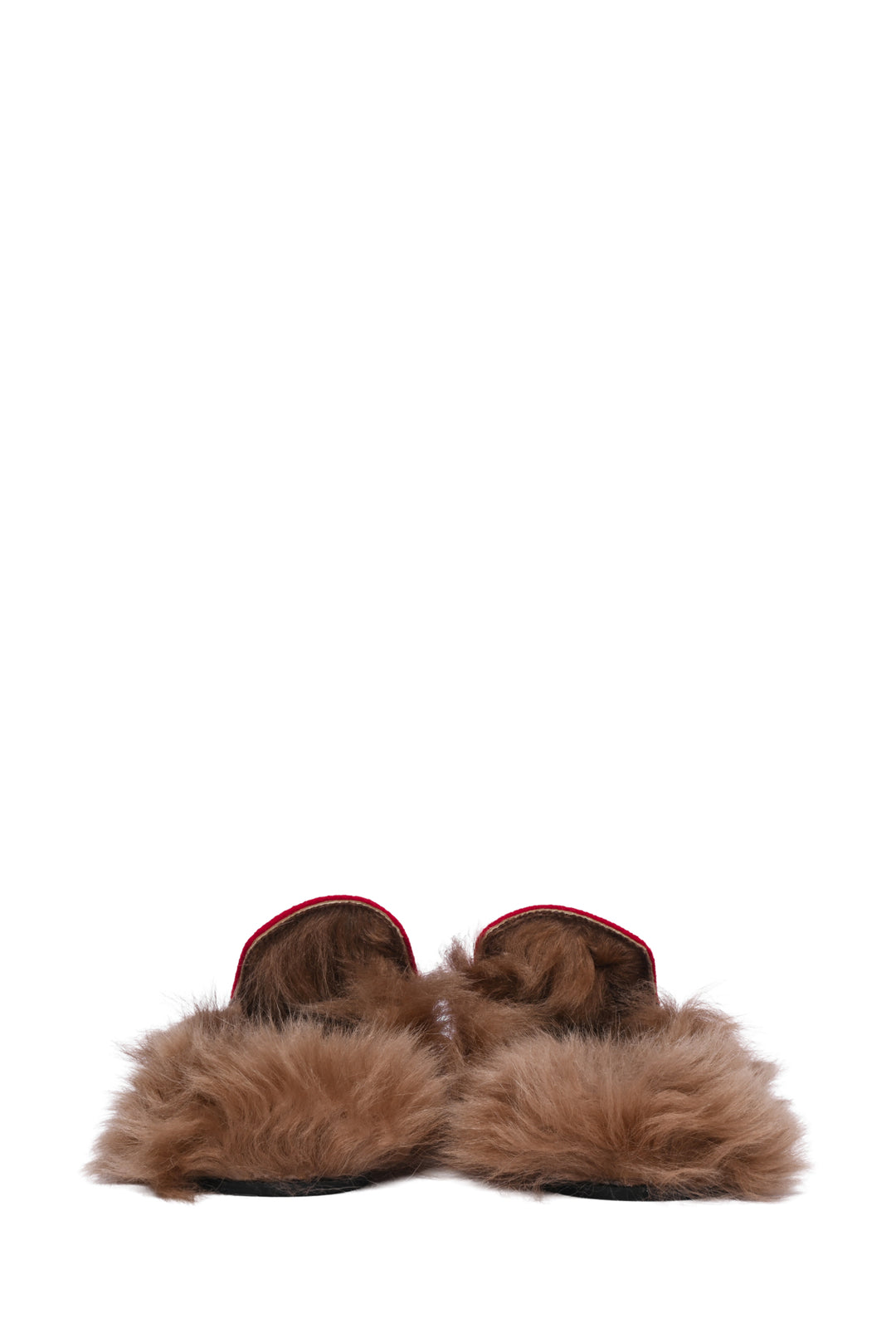 Gucci Size 37.5 Felt Fur 100th Anniversay Princetown Mule